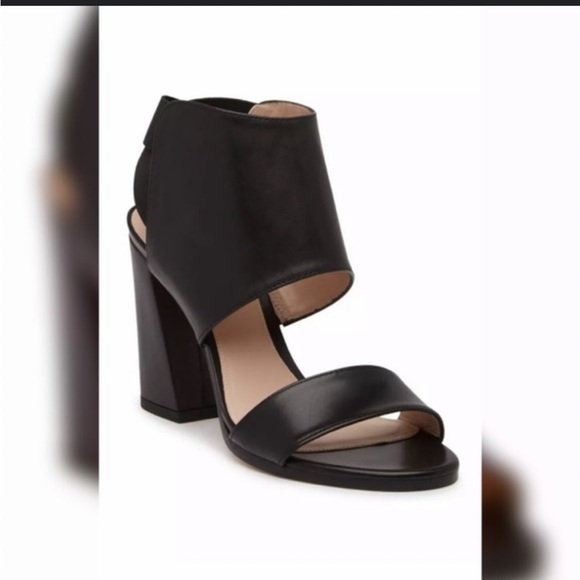 STUART WEITZMAN black ankle strap sandal heel 7.5 - Picture 1 of 10